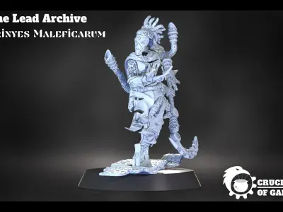 Erinyes Maleficarum pre-supported modular miniatures kit 3D print model