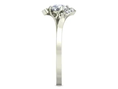 white gold diamond ring VJR97 3D print model