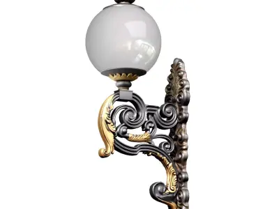 Classic Outdoor Forged Wall Lamp Lantern streetlight Sconce 3D model purchase