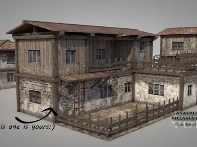 Anatolian Village House 6 Low-poly 3D model