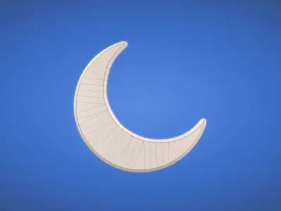 Moon - Weather Icon Low-poly 3D model