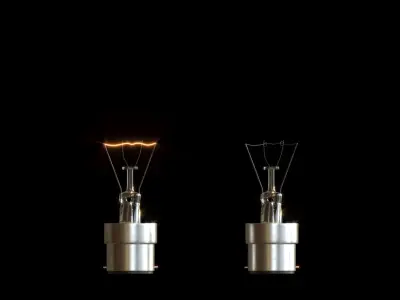 Candle Bulb Low-poly 3D model