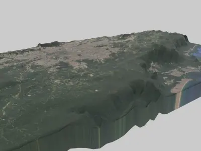 Sao Bernardo do Campo City Low-poly 3D model