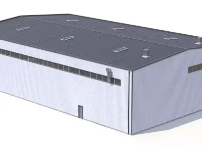 Industrial Building 42 PBR Low-poly 3D model