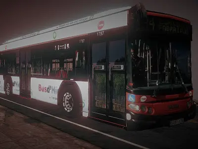 Autobus bus street Free low-poly 3D model