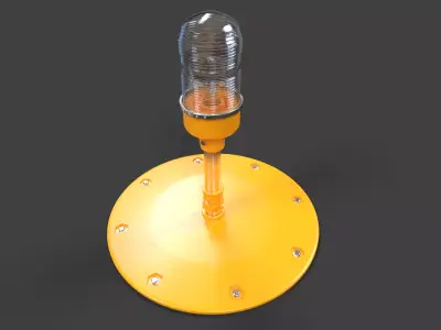 Runway Edge Light - High Poly 3D model