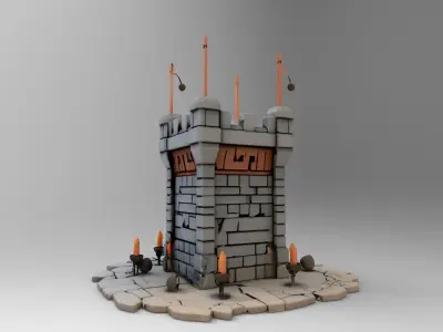 medieval monument 3D print model get