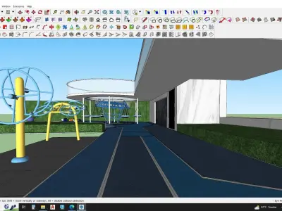 kids playground landscape 3d model 3D model