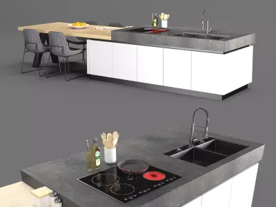 Modern Selox Kitchen Island  3D model