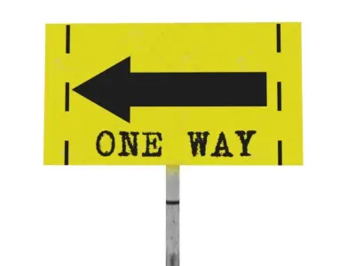 One way sign  Free low-poly 3D model