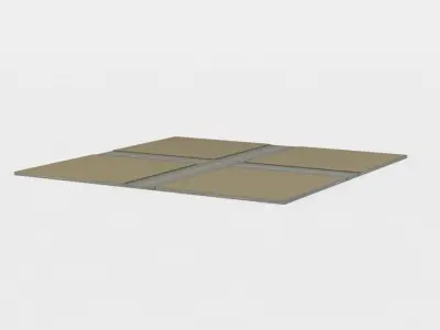 Road crossing Low-poly 3D model