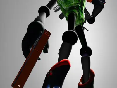 Allround Gamecharacter High Poly Low-poly 3D model