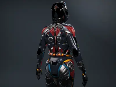 Sci-fi Female Character V2 3D model