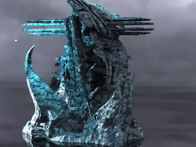 Ice Rock Fantasy Formation 4  3D model
