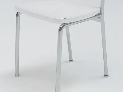 Chair with wooden slats 3D model