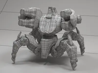 3D model of a robot based on StarCraft motives 3D model
