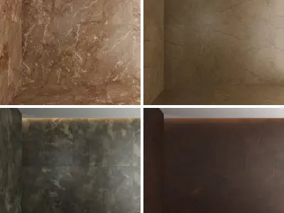 Marble Porcelain tiles set 48 Texture