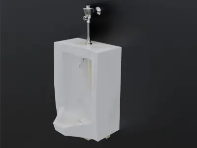 Dirty Urinal Low-poly 3D model