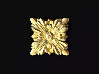 rosette dekor 3D model 2