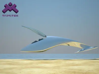 Sci-fi Speeder 3D model