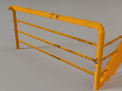 Metal fence 3D model