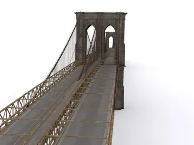 The Brooklyn Bridge Low-poly 3D model