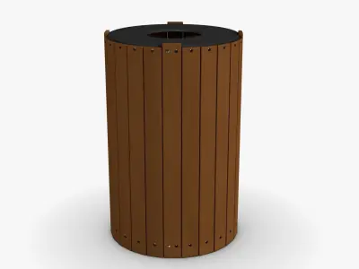 Trash Can 03 Low-poly 3D model