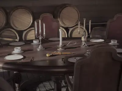 Pirate Cabin 3D Environment 3D model