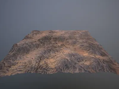 Arid Land PBR GameReady Low-poly 3D model