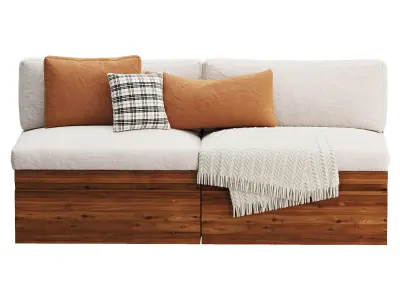  Soft seat for window sill Low-poly 3D model