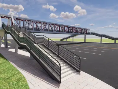 Pedestrian Bridge -B1 3D model