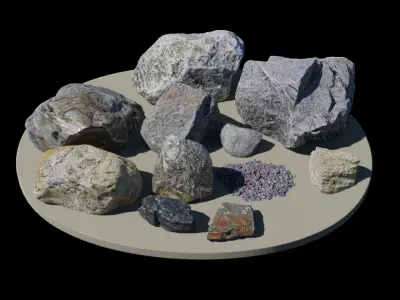 Rock Collection 01 Low-poly 3D model