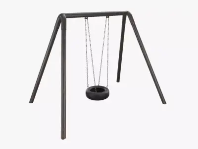 Tire swing outdoor 01 3D model