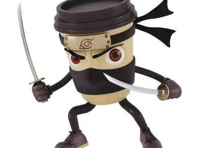 Cappuccino Assassino Low-poly 3D model