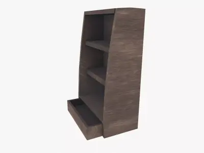 Wooden Cupboard Low-poly 3D model