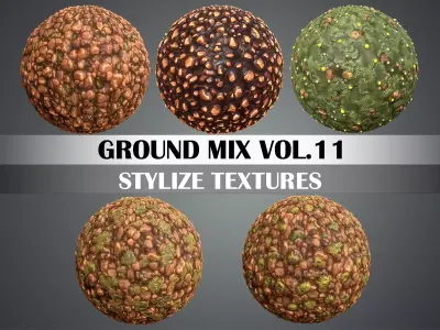 Stylized Rocks Vol 11  - Hand Painted Textures Texture