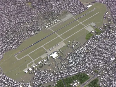 Brazzaville  Airport Low-poly 3D model