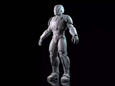 Sci-Fi Assault Trooper Concept 3D model