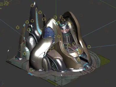 Different dimension world - guard training ground 03 3D model