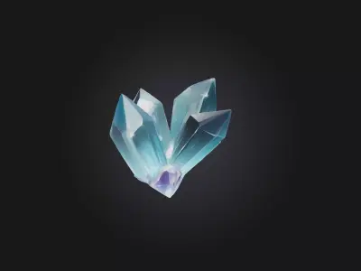 Cartoon Crystal Shard 3D model