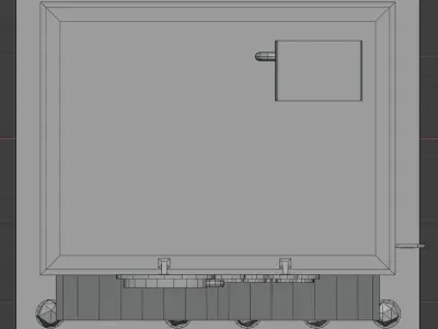 Cartoon  Coffee House Cafe Building Low-poly 3D model