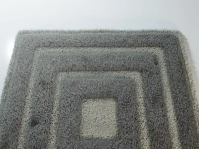 Carpet shaggy rug 3D model