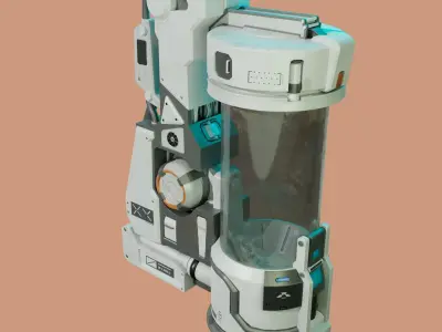 Sci-Fi Capsule Low-poly 3D model