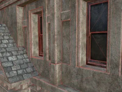 Entrance Theatre Low-poly 3D model