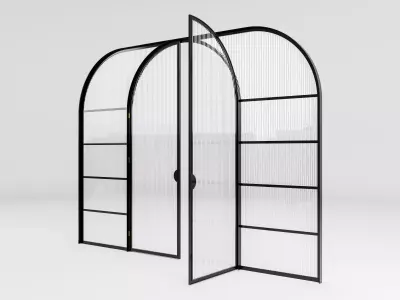 glass arch door 3D model