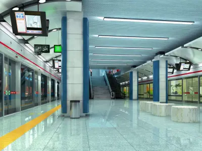 Metro Station 3D model