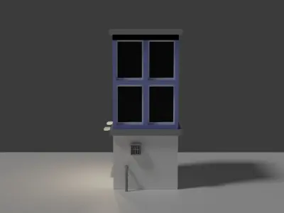 Low-poly building Low-poly 3D model
