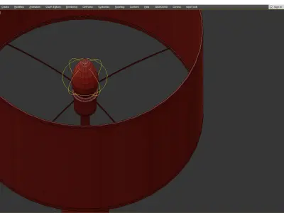 Marble Metal Table Lamp Liang and Eimil Walker Low-poly 3D model