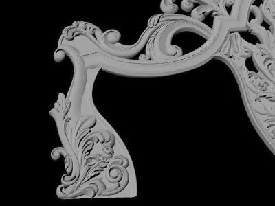 bed headboard 3D model