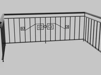 Metal Balcony Free 3D model